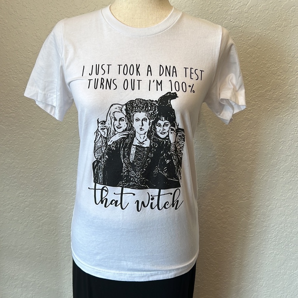 Witch Halloween Graphic Tee Shirt Women SM Hocus Pocus Lizzo Sanderson Sisters - Picture 3 of 15